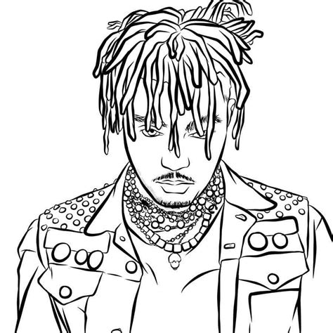 Choose a location to save the image on your device. . Juice wrld coloring page